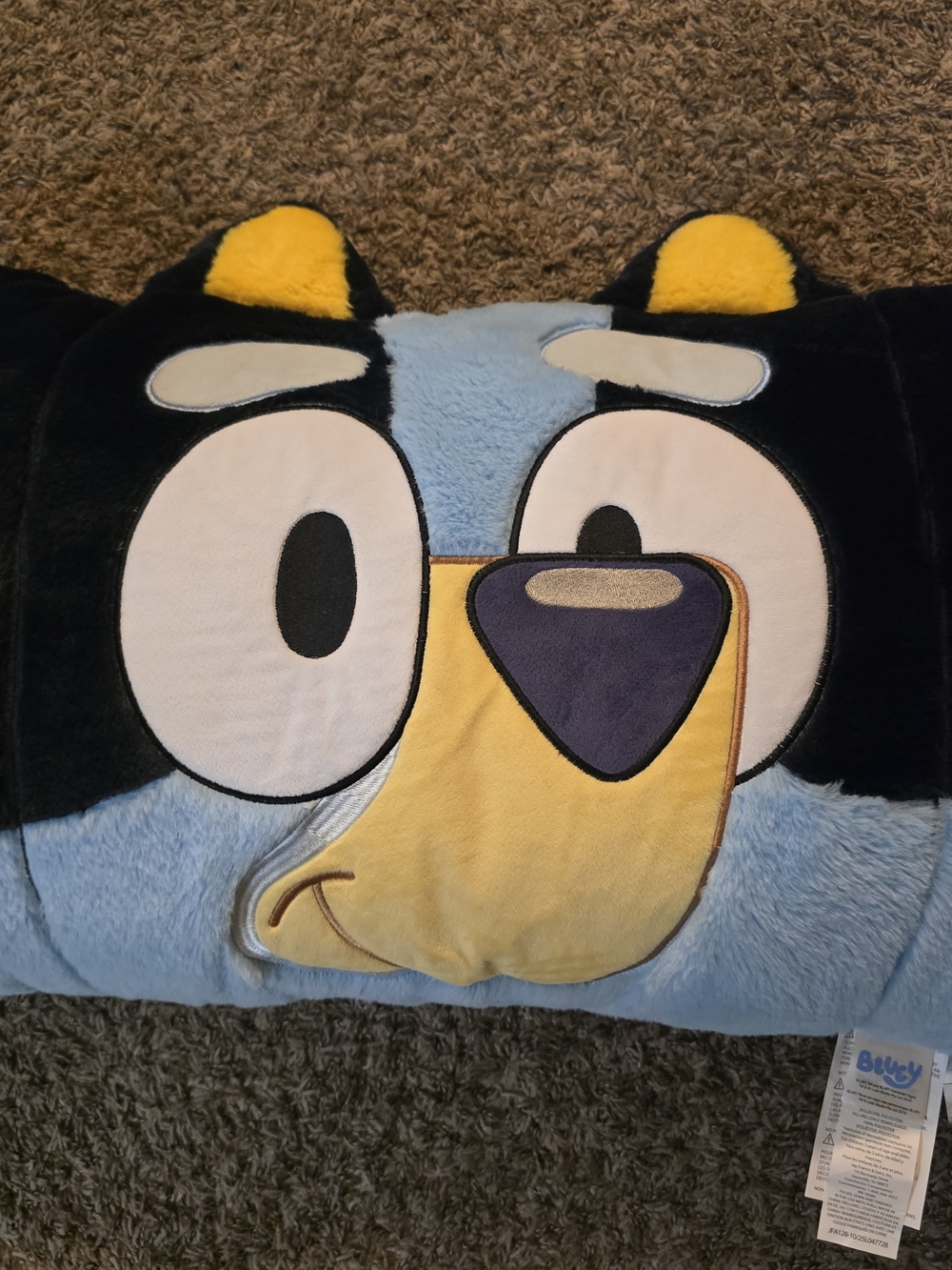 Bluey Plush Face Body Pillow 18"x30" Super Soft Plush Gift New - Picture 2 of 6